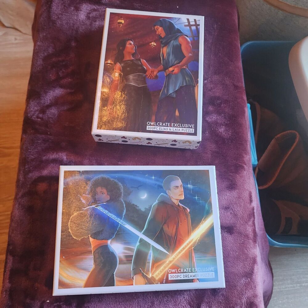 2Owlcrate Exclusive, Dreamer & Elias & Laia 300pc Jigsaw Puzzles by Dri Gomez